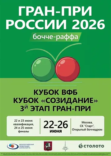 Афиша: Кубок ВФБ по бочче-раффа, 19-й турнир по бочче Кубок «Созидание», этап Гран-При России